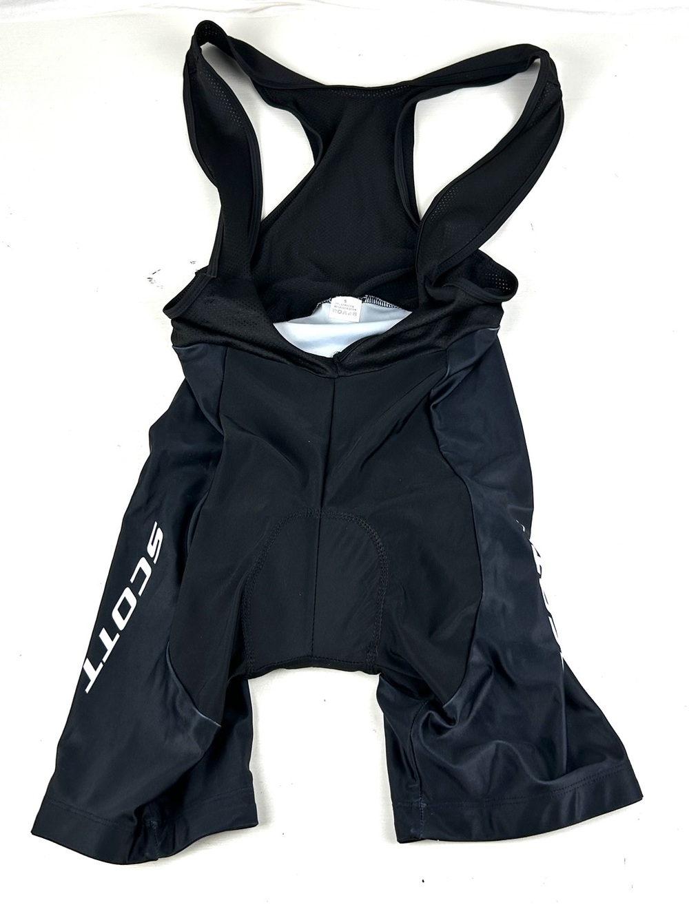 Scott mens Padded cycling Bib shorts size Small Black With 20D Gel Pad 450 Dense